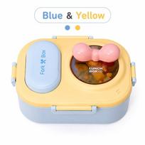 Cute Bento Box For Women & Teens Portable Macaron Style Lunch Container Ideal For Work Picnic Dating Simple Packing Food Storage A beige