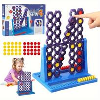 4 laimėjimai Vaikų stalo žaidimai, 10,16 cm žaidimas eilėje, Keturi laimėjimai su sukimu, 4 laimėjimų strateginis žaidimas 2 žaidėjams su sukimosi funkcijomis, Edukaciniai žaislų dovanos Battle strategy game blue