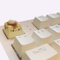 1 Piece Cartoon Cream Cat Keycaps ESC Key Personalized stone plastic clay key cap pink cat cute gift Mechanical Keyboard Keycaps black