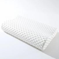 Memory Foam Bamboo Fiber Neck Pillow Core Small Wave 50*30 white