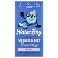 Waterboy, Weekend Recovery, Hydrating Electrolyte Drink Mix, Grape Flavor, 8 Stick Packs, 7.1g (0.25oz) Each blue