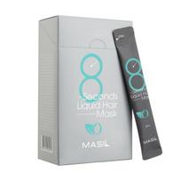 MASIL 8 Seconds Liquid Hair Mask Stick Pouch 8ml x 20pcs – Instant Smoothing & Repair Treatment for Damaged Hair white
