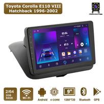 Android Car-Play Car Radio For Toyota Corolla E110 VIII Hatchback 1996-2002 Multimedia Player Head Unit Stereo GPS Navigation BT WIFI,2+64GB juoda