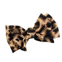 Leopard Pattern Hair Claw Clip For High Buns Ponytail Holder Bowknot Barrettes Secure Hair Grip for Women Various Event black