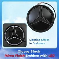 Priekinių grotelių žvaigždės emblema Logotipas Mercedes Benz A C S SL CLA GLA GLB klasei W205 W177 W217 R231 W118 C257 H247 X247 2020-2023 black