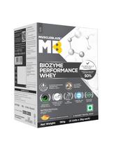 MuscleBlaze Biozyme Performance Whey Protein Powder, Magical Mango, 5 Sachets (36g each) | Travel Pack | 25g Protein Per Sachet | Clinically Tested