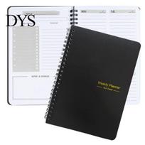 Anti-bleed Planner A5 Weekly 52 Week English Daily Notebook Thick Premium White Paper Smooth Writing Book for Home School Office Neat And Clear Plans A5 rožinė