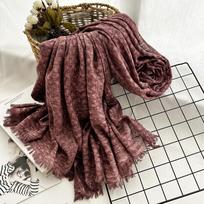 Battle-Worn Distressed Cotton Scarf: Frayed Edges, Retro Dirty Dyed, Headscarf and Neck Warmer - Autumn/Winter Exotic Style.