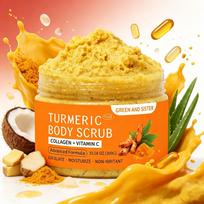Kūno šveitiklis su ciberžole ir vitaminu C šveitimui Turmeric Body Scrub (300g) yellow