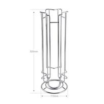 18-Cup Large Capacity Capsules Holder Dolce Gusto Stainless Silver Storage Holder Capsules Coffee Capsules Rack Dispenser Holder white