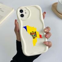 Samsung Galaxy A25 A24 A54, skirtas iPhone 15 Xiaomi Poco X6 Pro Redmi 12c Huawei Honor 90 telefonų dėklai NY12 Moldovos vėliava išskirtinis kreminio rašto minkštas dėklas Honor 90 Lite 5G skaidri
