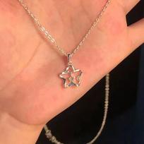 „Hollow Out Stars“ pakabukas mergaitei, sidabrinės spalvos paprasti karoliai 1 pc brown