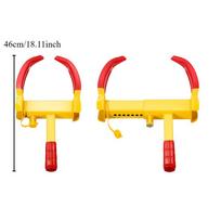 Heavy-Duty Steel Car Tire Lock Anti-Theft Security Device Enhanced Vehicle Protection 1pc yellow