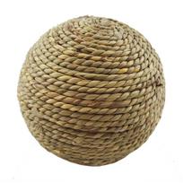 Įkandimams atsparus rotango šiaudų rutulys žiurkėnams triušiams mažiems gyvūnams Sportinis kamuoliukas kramtomasis žaislas ball-1 brown