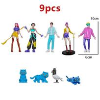 NAUJAS 9 vnt./rinkinys Kpop Demono Medžiotojų Figūrėlės Modelis Žaislas Animacinis Žaidimų Periferija Stalo Dekoras Kolekcionuojamos Figūrėlės Modelis Žaislas Dovana white