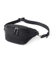 Takeo Kikuchi Phil Leather One-Shoulder Bag, Goat Leather, No. 709911, Black black