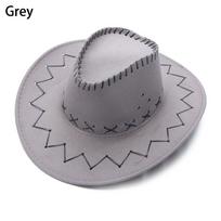 Vintage Wide Brim Cowboy Hat Women Men Dress Dance Party Stage Performance Jazz Cap Panama Fedora Hat beige