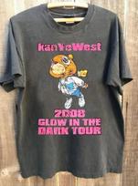 KANYE WEST Graduation Bear Glow In The Dark Tour 2008 short sleeve Tshirt Unisex T-Shirt S black