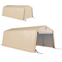 Garage tent carport dim. 6.2L x 3.3W x 2.4H m robust galvanized steel high-density PE 150 g/m² waterproof anti-UV 618 x 330 x 240 cm