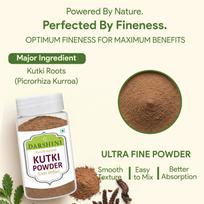 Darshini Kutki Powder for Liver Detox 50 gm - Katuka Rohini Churna (Picrorhiza Kurroa) | Ayurvedic Herbal Supplement for Liver Health, Detox & Im