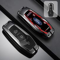 Automobilio rakto dėklas Dangtelis Korpusas Lenktyninio stiliaus dizaino priedai Ford Fusion Mondeo Mustang F-150 Explorer Edge 2015 2016 2017 2018 black