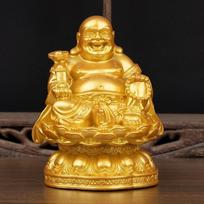 Maitreya Laughing Buddha, and Potbellied Figurines for Home Living Rooms high 12.5cm auksas