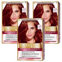 L'Oréal Paris Excellence Kreminiai plaukų dažai su šukos dangteliu, Lengvi pilkų plaukų dažai Ne. 5 ir 6 Raudonai ruda, 3 vnt. brown
