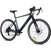 Moma Bikes - 28  Gravel Electric City Bike - 36V 10Ah Battery - Max Range 70km - 8 Speeds - Tektro Brakes - Gray