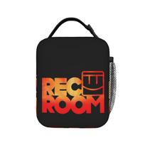 Painted Rec Room Insulated Lunch Bags Thermal Bag Reusable,Lunch Container  Leakproof Lunch Box Tote for Men Women Office One Size black