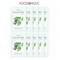 FOODAHOLIC Nature Skin Aloe Sheet Mask 10 Sheets / 10 Pack white