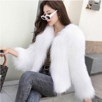 Imitation fur coat women's medium and long winter imitation fox hair slim and thin thickened fur coat S 85-45kg or so gray