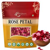 Brijbooti Rose petals dried 100 Gram | Rose petals dried edible | Gulab Patti for Face, Body, Bath, Hair, Cooking, Eating & Herbal Tea | Rose Flower 100GM beige