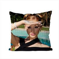 Singer Ariana Grande Pillow Case For Car Sofa Decorative Home Doublesided Print Plush Square Throw Pillow Cushion Cover 30x30cm black