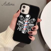 Barber Pole Scissor Phone Case for iPhone 17 Air 15 16 16e 11 12 13 14 Pro Max Plus coque Fundas Shell iPhone 13 gray
