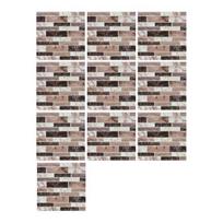 10 lapų marmuro sienų plytelių lipdukas vandeniui atsparus PVC lipnus dekoratyvinis lipdukas namams, vonios kambariui, virtuvei, sienelės virš stalviršio, nulupamas ir priklijuojamas sienų lipdukas 10cm H gray