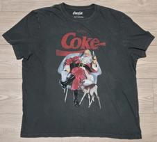 Lucky Brand Men's T-shirt, Coca Cola Santa Clause Graphic, Gray, Size XXL, Coke Unisex T-Shirt S gray