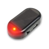 Auto Fake Security Light Solar Powered Simulated Dummy Alarm Wireless Warning Anti-Theft Caution Lamp Led Flashing Lights black