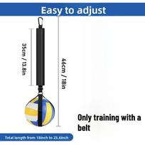 Adjustable Volleyball Spiking Training Belt Solo Serve Practice Equipment Bouncing Rebound Rope for Indoor & Beach Volleyball juoda