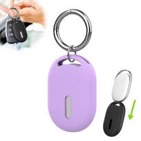 Silicone Case for Xiaomi Tag Smart Tracker Anti-Lost Protective Cover with Keychain for Luggage, Keys, Pet Collar, Bag tamsiai mėlyna spalva