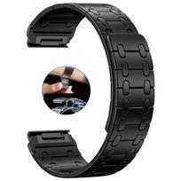 26mm 22mm magnetinis nerūdijančio plieno dirželis QuickFit juosta, skirta Garmin Fenix 8 E 7 7X Pro 6 6X apyrankė, skirta Epix Pro Marq Gen2 Quatix QuickFit 22mm black