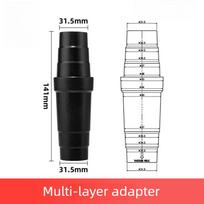 Universalus dulkių siurblio žarnos adapteris Jungties vamzdelio keitiklis 50mm 42mm 34mm 30mm 23mm dulkių siurblio priedams black