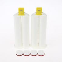 50Ml Two Component Ab Epoxy Sealant 1:1 Applicator Glue Adhensive Squeeze Dispenser Mixed Tube Dental Glue Cylinder rožinė
