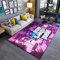 Grand Theft Auto VI žaidimo meno kilimas Neslystantis kilimas, tinkamas svetainės ir miegamojo sofoms. 70x100cm( 27x39in )