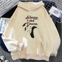 Vampyrų dienoraščiai Hoodies Moterims Harajuku Estetika Streetwear Kawaii Puloveriai su gobtuvu Moteriškas sportinis kostiumas su grafika džemperis S black