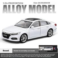 1/24 Scale Honda Accord Limousine Sound & Light Alloy Metal Diecast Car Model Computer Host DIY Product Gift Box for Boyfriend Holiday juoda