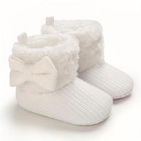 Stilingi kūdikio batukai su kaspinėliu Naujagimiui Krikštui Minkštas padukas Laisvalaikio Patogūs Šilti vaikščiojimo batai vaikams 12cm rožinė