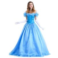 New Halloween Adult Cinderella Dress Masquerade Show Evening Dress Show Costumes S white