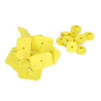 10pcs Animal Ear Tag Goat Sheep Pig Livestock Animal Ear Tag Label Farm Livestock SuppliesPig yellow
