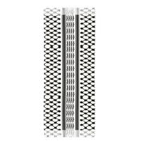 Pray Keffiyeh for Adult Islamic Keffiyeh Pray Scarf with Ethnic Style Pattern 1 black