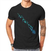 Blue Diver Funny TShirt Dive Scuba Diving Fabric Classic T-Shirt Men Tops Individuality Oversized Fitness Unisex T Shirt Tees... 3XL įvairiaspalvis